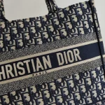 Dior, Book Tote , Medium, Blue, Very Good - 图片 14