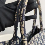 Dior, Book Tote , Medium, Blue, Very Good - 图片 22