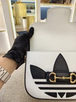 Gucci, Adidas x Gucci Horsebit 1955, Mini, White, Very Very  Good - Image 21