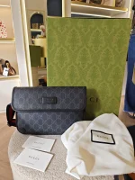 Gucci, GG Supreme Black Belt Bag, , Black, Very Very  Good - Image 2