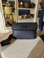 Gucci, GG Supreme Black Belt Bag, , Black, Very Very  Good - Image 4