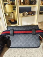 Gucci, GG Supreme Black Belt Bag, , Black, Very Very  Good - Image 5