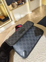 Gucci, GG Supreme Black Belt Bag, , Black, Very Very  Good - Image 6