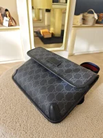 Gucci, GG Supreme Black Belt Bag, , Black, Very Very  Good - Image 8