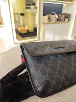 Gucci, GG Supreme Black Belt Bag, , Black, Very Very  Good - Image 12