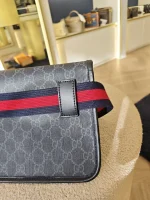 Gucci, GG Supreme Black Belt Bag, , Black, Very Very  Good - Image 14