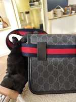 Gucci, GG Supreme Black Belt Bag, , Black, Very Very  Good - Image 15