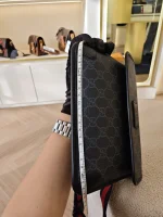Gucci, GG Supreme Black Belt Bag, , Black, Very Very  Good - Image 32