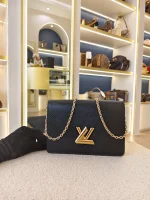 Louis Vuitton, Twist Belt Chain Wallet, , Black, Like New - Image 5