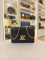 Louis Vuitton, Twist Belt Chain Wallet, , Black, Like New - Image 7