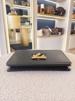 Louis Vuitton, Twist Belt Chain Wallet, , Black, Like New - Image 10