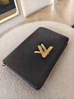 Louis Vuitton, Twist Belt Chain Wallet, , Black, Like New - Image 11