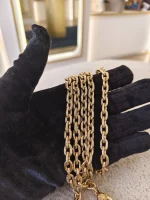 Louis Vuitton, Twist Belt Chain Wallet, , Black, Like New - Image 37