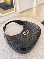 Gucci, Marmont Half-Moon Mini Bag, Mini, Black, Like New - Image 10