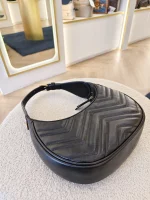 Gucci, Marmont Half-Moon Mini Bag, Mini, Black, Like New - Image 14