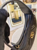 Gucci, Marmont Half-Moon Mini Bag, Mini, Black, Like New - Image 20