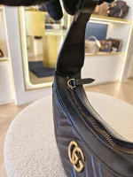 Gucci, Marmont Half-Moon Mini Bag, Mini, Black, Like New - Image 21