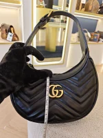 Gucci, Marmont Half-Moon Mini Bag, Mini, Black, Like New - Image 33