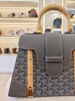 Goyard, Saigon PM Top-Handle Bag, PM, Gray, Like New - Image 21