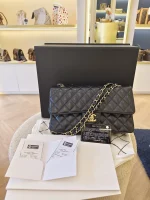 Chanel, Classic Medium Double Flap Bag, 10", Black, Very Like New - Image 2
