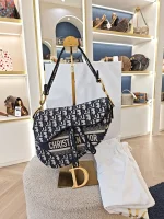 Dior, Saddle Bag, Medium, Blue, Very Very  Good - Image 2