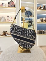 Dior, Saddle Bag, Medium, Blue, Very Very  Good - Image 4