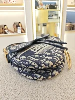 Dior, Saddle Bag, Medium, Blue, Very Very  Good - Image 8