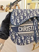 Dior, Saddle Bag, Medium, Blue, Very Very  Good - Image 15