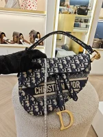 Dior, Saddle Bag, Medium, Blue, Very Very  Good - Image 27