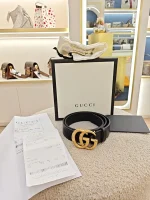 Gucci, [Gucci] GG Marmont Leather Belt, 75/30, Black, Very Very  Good - Image 4