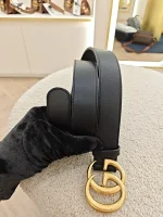 Gucci, [Gucci] GG Marmont Leather Belt, 75/30, Black, Very Very  Good - Image 8