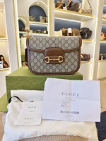 Gucci, Horsebit 1955 Shoulder Bag, , Brown, Like New - Image 3