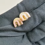 Miu Miu, Enameled Metal Earrings , , Pink, Like New - Image 3