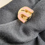 Miu Miu, Enameled Metal Earrings , , Pink, Like New - Image 4