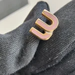 Miu Miu, Enameled Metal Earrings , , Pink, Like New - Image 12