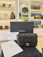 Chanel, Mini Flap Bag with Coin Charm,  8", Black, Very Very  Good - Image 2