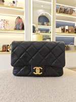 Chanel, Mini Flap Bag with Coin Charm,  8", Black, Very Very  Good - Image 6