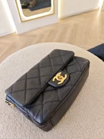 Chanel, Mini Flap Bag with Coin Charm,  8", Black, Very Very  Good - Image 13