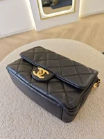 Chanel, Mini Flap Bag with Coin Charm,  8", Black, Very Very  Good - Image 15