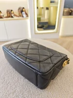 Chanel, Mini Flap Bag with Coin Charm,  8", Black, Very Very  Good - Image 20