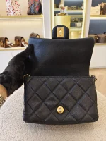 Chanel, Mini Flap Bag with Coin Charm,  8", Black, Very Very  Good - Image 23
