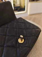 Chanel, Mini Flap Bag with Coin Charm,  8", Black, Very Very  Good - Image 24