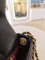 Chanel, Mini Flap Bag with Coin Charm,  8", Black, Very Very  Good - Image 30