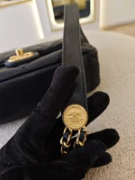 Chanel, Mini Flap Bag with Coin Charm,  8", Black, Very Very  Good - Image 36