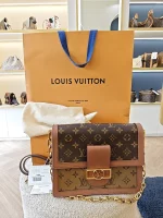 Louis Vuitton, Dauphine, MM, Brown, Very Good - Image 2