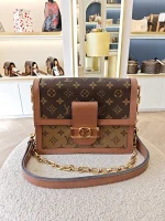 Louis Vuitton, Dauphine, MM, Brown, Very Good - Image 3