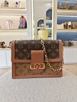 Louis Vuitton, Dauphine, MM, Brown, Very Good - Image 4