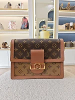 Louis Vuitton, Dauphine, MM, Brown, Very Good - Image 5