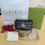 Gucci, GG Marmont Super Mini Bag, Supermini, Black, Like New - Image 2