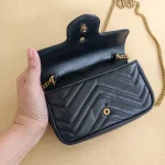 Gucci, GG Marmont Super Mini Bag, Supermini, Black, Like New - Image 13